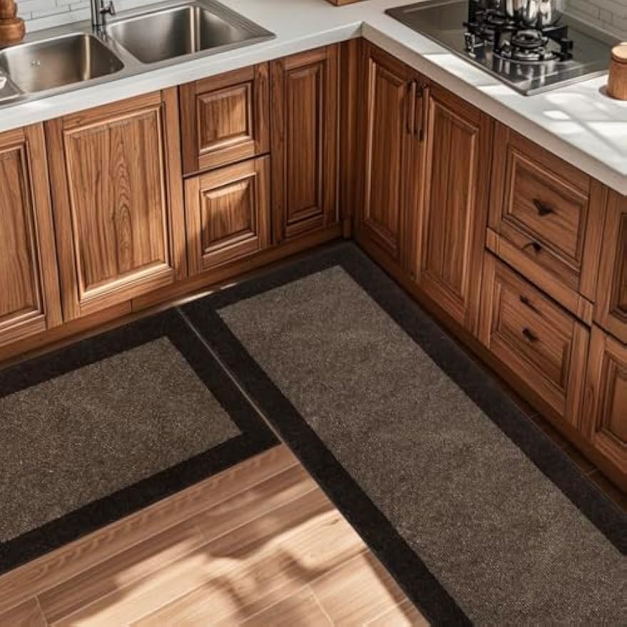 Washable Non‑Slip Kitchen Rug Set