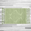 Cotton Woven Fringe Decorative Bathroom Rug