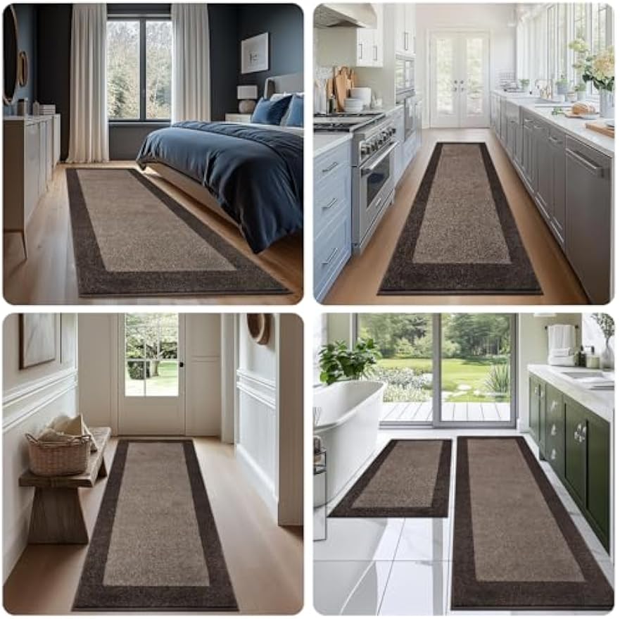 Washable Non‑Slip Kitchen Rug Set