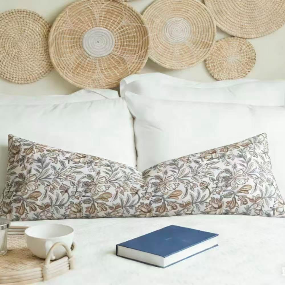 Vintage Floral Lumbar Pillow Cover