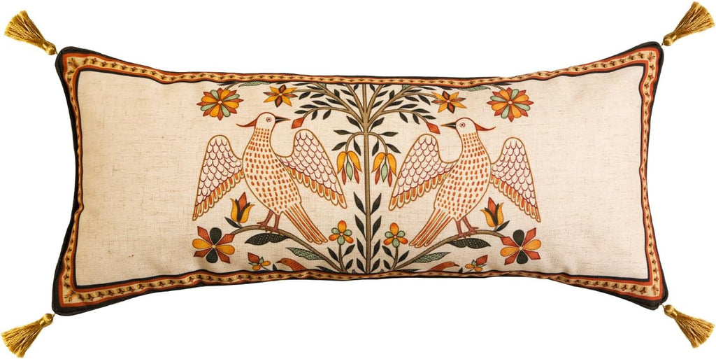 Vintage Floral Linen Pillow Cover