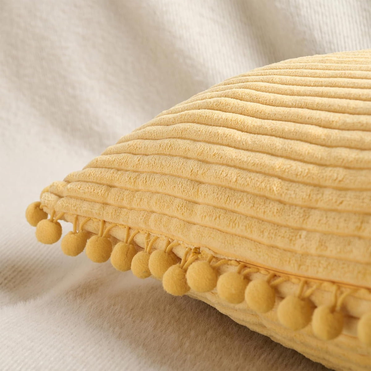 Boho Corduroy Lumbar Pillow Cover