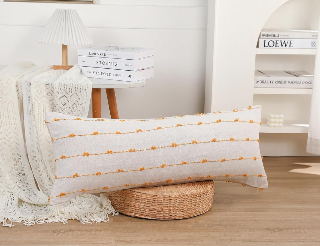 Boho Stripe Long Lumbar Pillow Cover