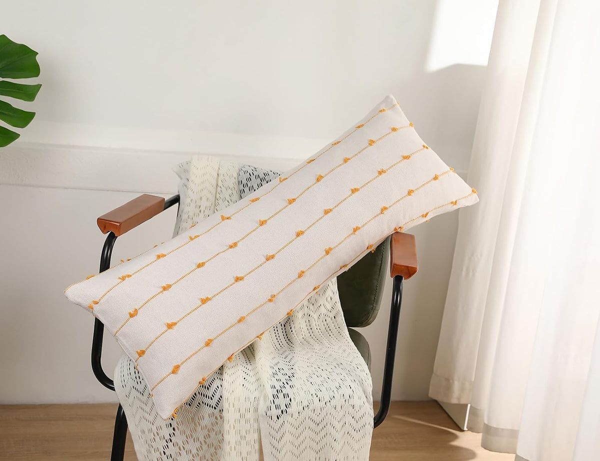 Boho Stripe Long Lumbar Pillow Cover