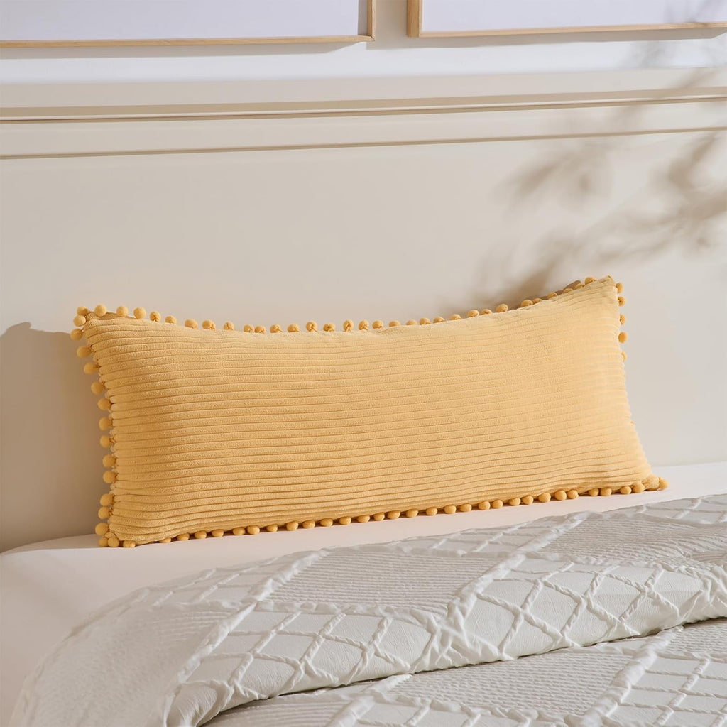 Boho Corduroy Lumbar Pillow Cover