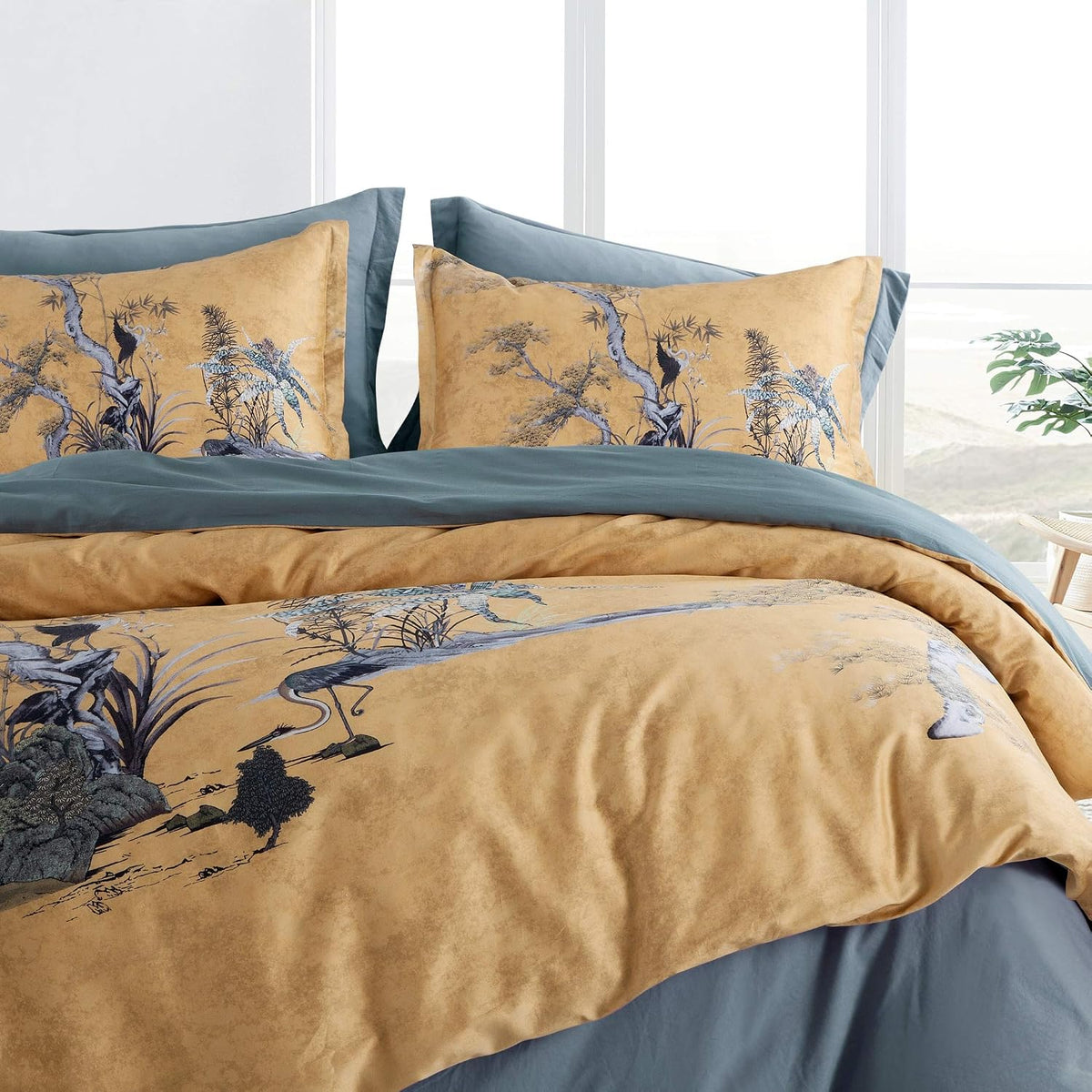 Chinoiserie Garden Print Cotton Bedding Set