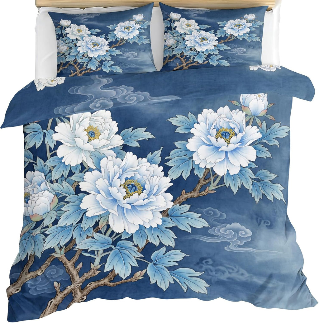 Oriental Floral Duvet Cover Set