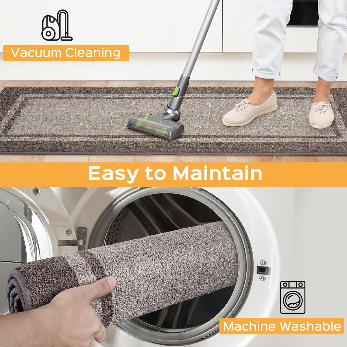 Washable Non‑Slip Kitchen Runner Rug