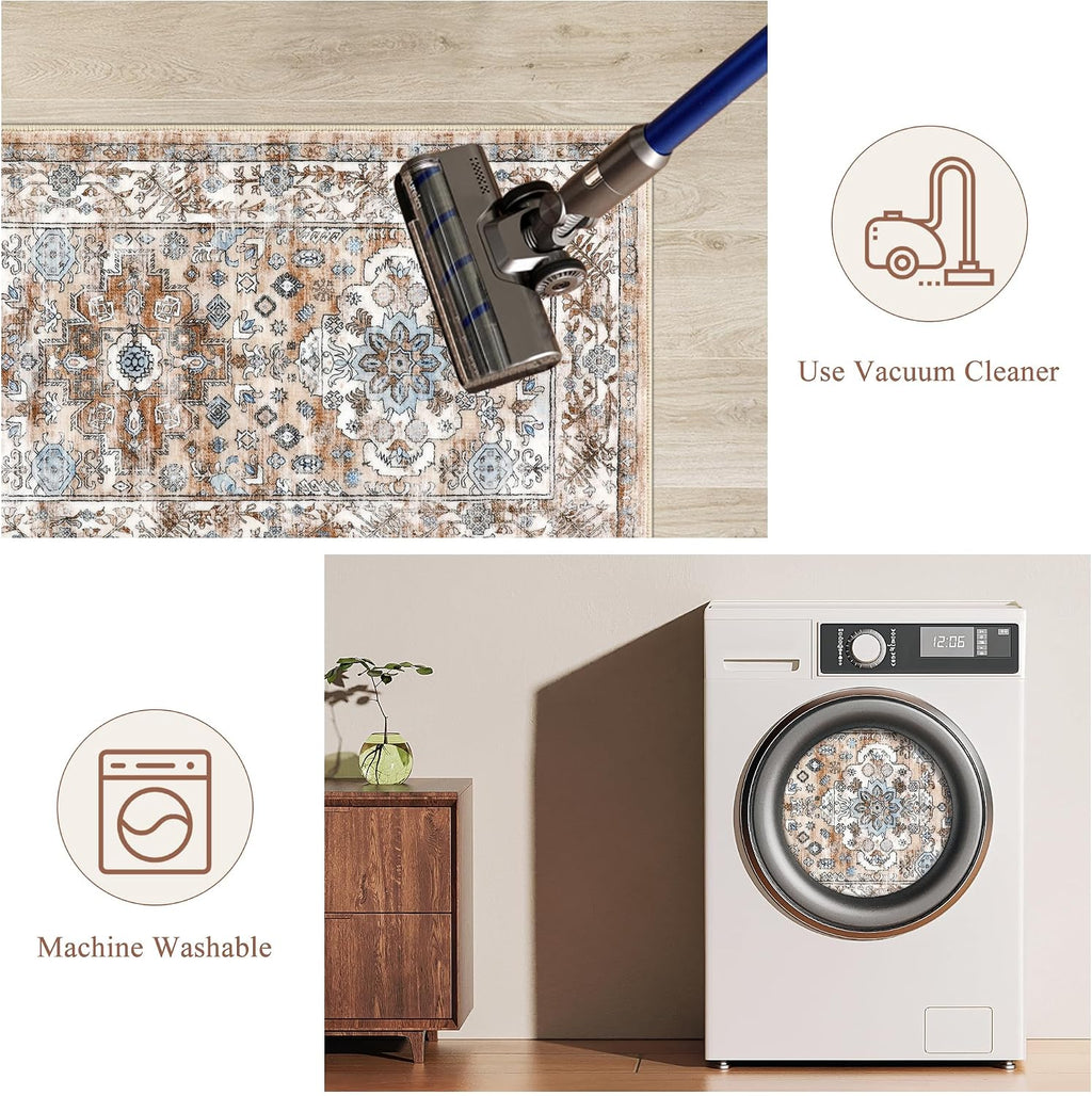 Farmhouse Non‑Slip Kitchen Rug Set