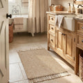 Hand‑Woven Reversible Jute Boho Area Rug