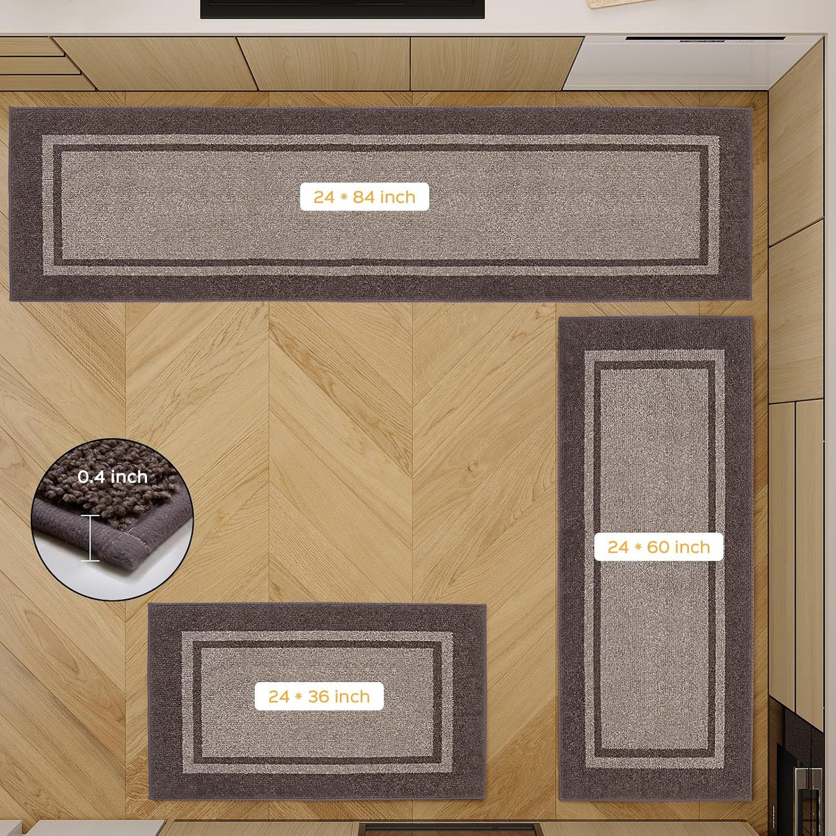 Washable Non‑Slip Kitchen Runner Rug