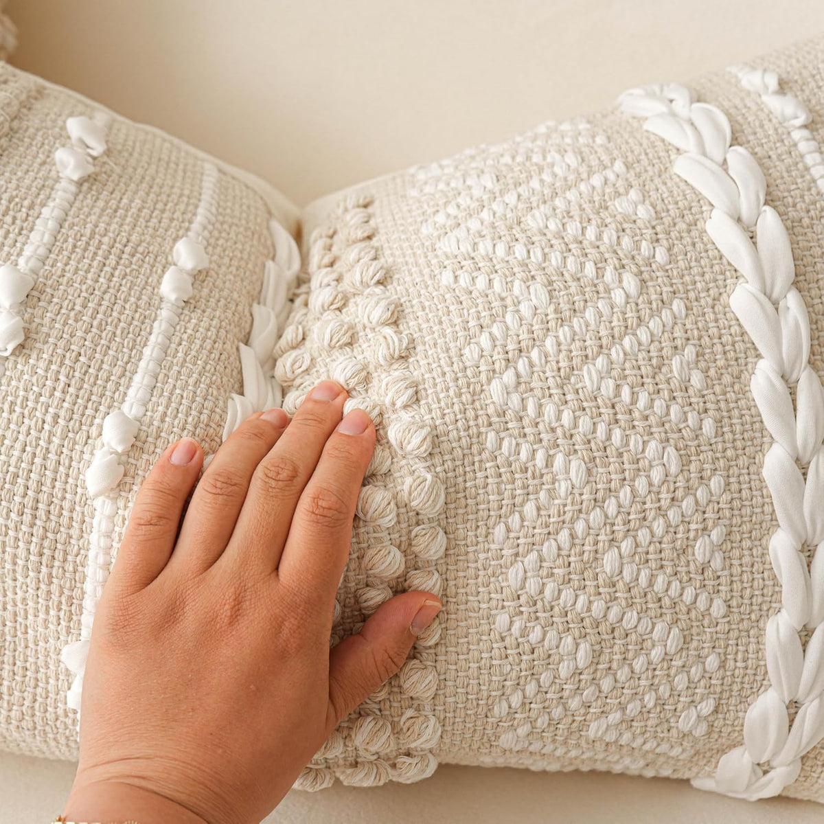 Boho Farmhouse Lumbar Pillow Cover